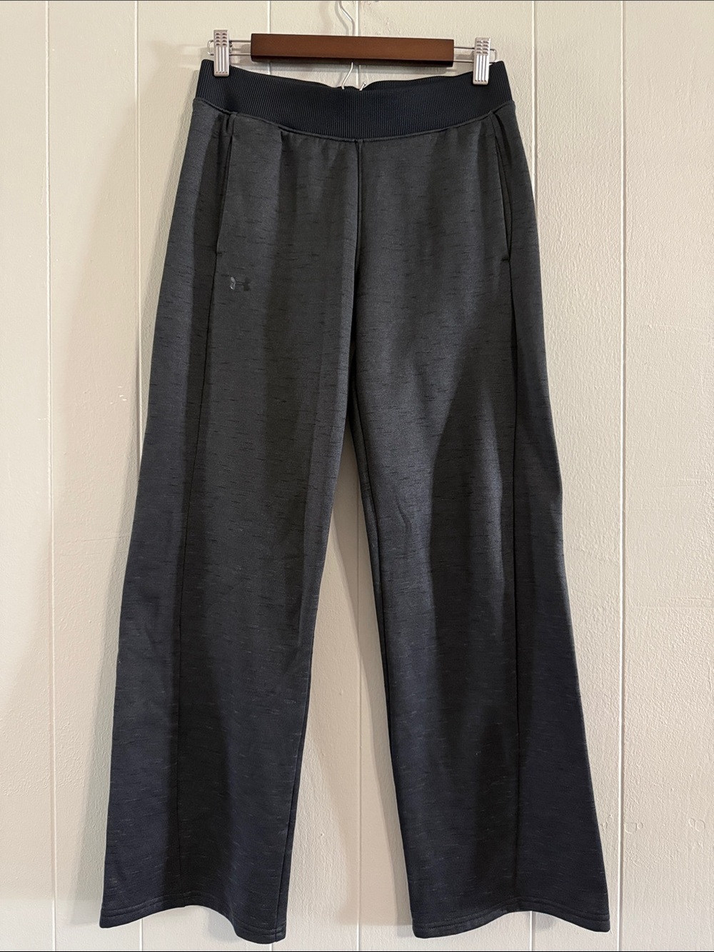 Under Armour Women's Loose Charcoal Wide-Leg Track Pants
